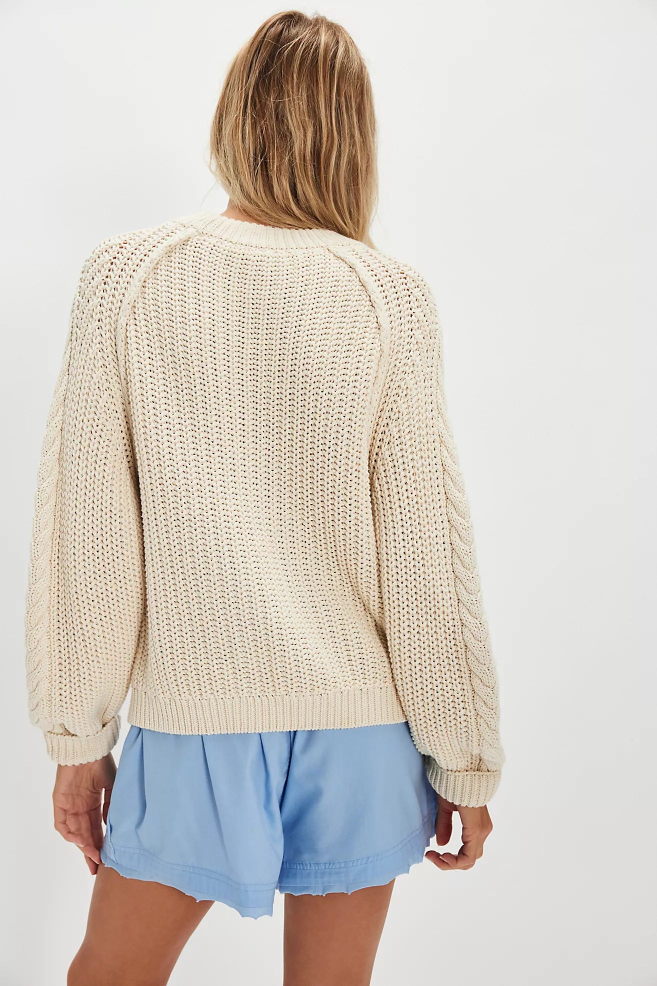 Free People Frankie Cable Knit in Buttercream