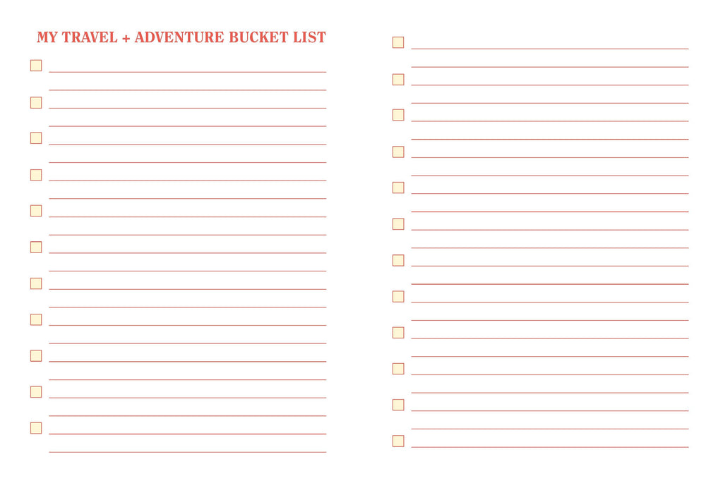 Bucket List Journal