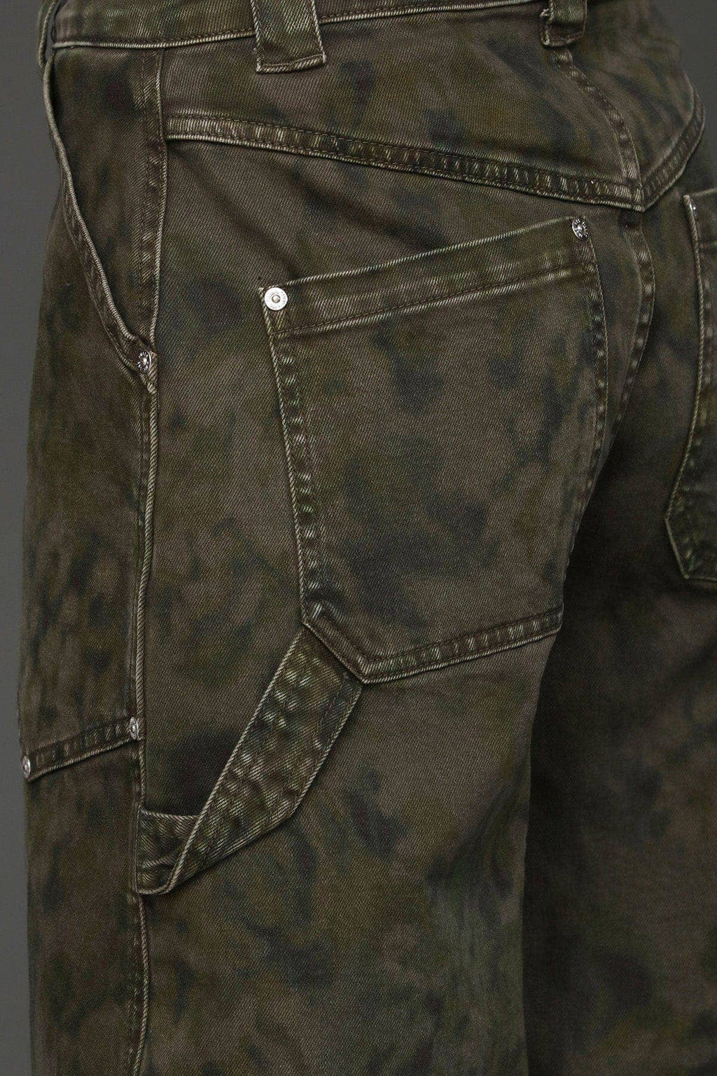 Camo Cargo Barrel Jeans