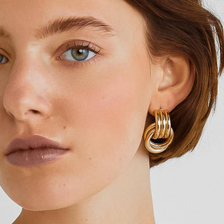 Wanda 18K Gold Non-Tarnish Classic Hoop Earring