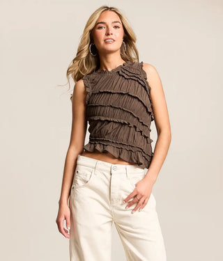 Free People Pink Sands Smocked Top