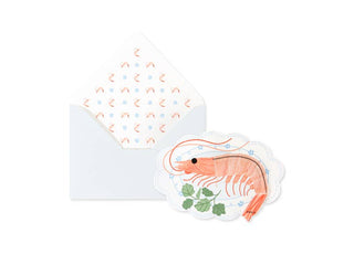 Funny Shrimp Greeting Card w/ surprise pull tab message