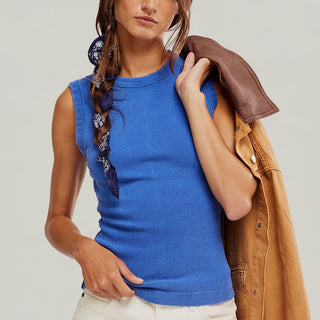 Free People Murphy Tank in Violet Splendor