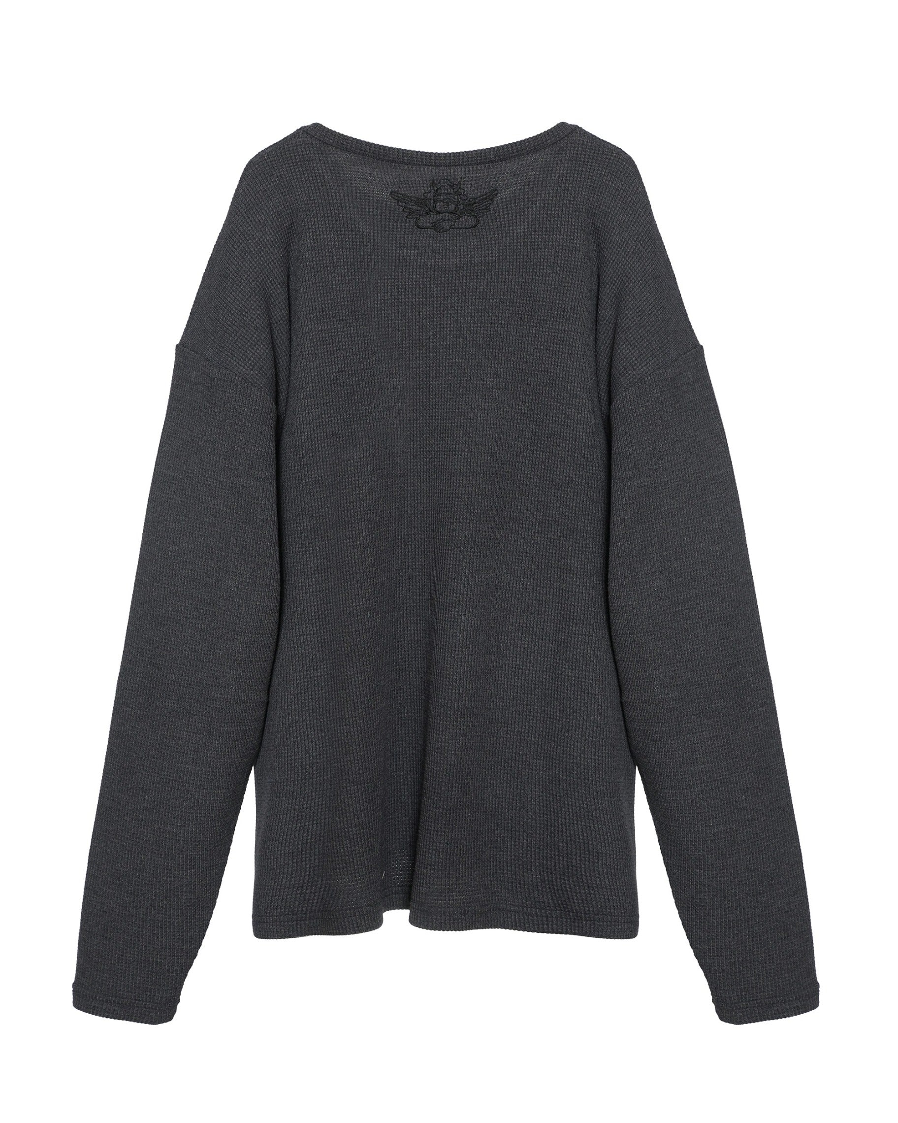 Boys Lie Charcoal Grey Caitlyn Coded Thermal Longsleeve